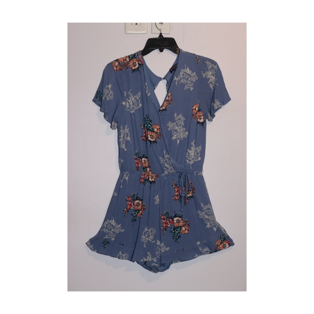 Blue Floral Romper